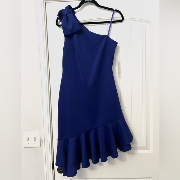 NWT Eliza J One Shoulder Ruffle Dress - Picture 2 of 9